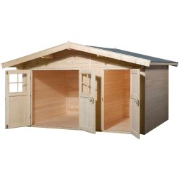 weka tuinhuis 261 naturel tuinhut verschillende maten, fijnspar met wanddikte 28 mm
