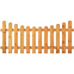 T&J HEIKO tuinafscheiding Onderboog HEIKO-Tuinomheining Onderrand gemaakt van geïmpregneerd grenen/spar met afgeronde latten, verzinkte bevestiging en elegante kromme vorm