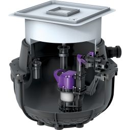 KESSEL Aqualift-S-Tronic afvalwatertank ondergrondse installatie betegbaar Afvalwaterpompinstallatie Compleet-set voor inbouw in de betonplaat met tegelvaste afdekking