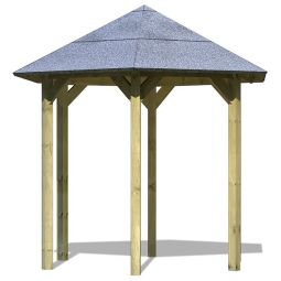 Karibu Houten Paviljoen Lissabon 235x208cm, keteldrukgeïmpregneerd