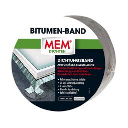 MEM Bitumen-Band aluminiumkleurig Zelfklevend aluminium versterkt bitumen-afsluitingstape voor afdichting en reparaties