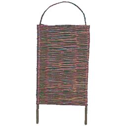 T&J ALESSIA steekscherm wilgenvlechtwerk ALESSIA Steekparavent uit wilgenvlechtwerk met bruin gebeitste grenenhoutframe, 3-delig, verkrijgbaar in 56x90/116 cm en 56x130/156 cm