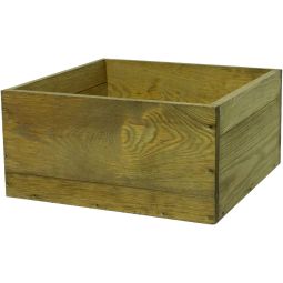T&J LABO-3D plantenbak Decoratieve bloembak van oliebehandelde wilg, 36x36x17,5 cm – ideaal voor tuin, balkon of terras, compact en weerbestendig