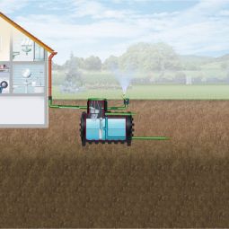 4rain Mono retentiewatertank Puls ondergrondse tank Regenwater retentie en regenwateropvang, monolithische bouwwijze, afvoerwaarde in het bereik van 0,05 tot 2,0