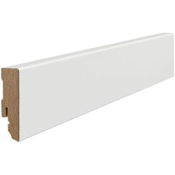 HARO Steekafdekking Cube wit Grondverf Plinten Witte RAL 9016 MDF-plint met duidelijke vorm en overschilderbaar oppervlak