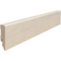 HARO Stekplint Cube Eik Breda wit Plint 2200x16x58 mm, onderhoudsarm, lichte hout-look in wit