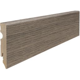 HARO Steekplint Cube Eik Eleganza antiekgrijs Plinten Antiekgrijs houtlook, twee hoogten – elegante oplossing voor stijlvolle wandafwerkingen