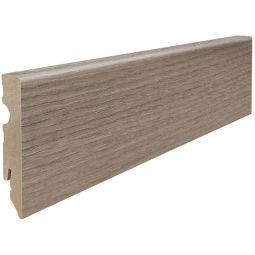 HARO aansluitplinten Cube Eik Bari grijs voetstuklijsten Decoratie in modern grijs, MDF-kern, gefioleerd oppervlak, onderhoudsvriendelijk