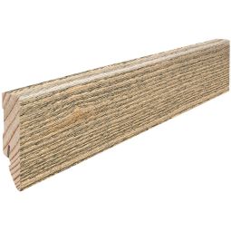HARO stekplint Cube Esche tabakgrijs Plinten Karaktervolle, gestructureerde oppervlakte, 16x58 mm, 2,2 m lengte, robuust en onderhoudsvriendelijk