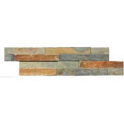 Wellker wandverblendstenen natuursteen leisteen Multicolor ribbelstenen Formaat: Z 60x15 cm