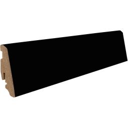 HARO Steksockellijst zwart Plinten Sober zwarte lijst met klassiek afgeronde vorm, 2200x19x58 mm