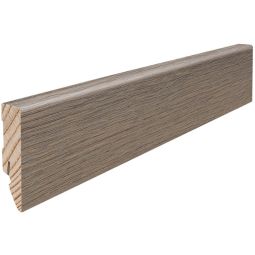 HARO Stekplinten Cube Rookeik zuiver wit Plinten Natuurlijk houten profiel in 16x58 mm met geoliede, matte oppervlakte, aangenaam aanvoelen en modern kleurwerk