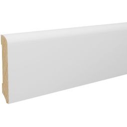 HARO plint wit 10x70 mm sterk foliekascheerd met vochtbescherming voetlijsten Matte witte vochtbestendige plint, stootvast, RAL 9016, MDF-bekleed, onderhoudsvriendelijk