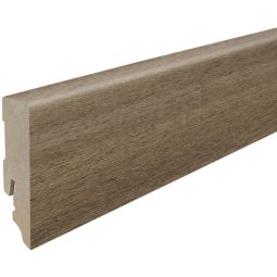 HARO Stecksockellijst DISANO Cube Eik Provence chocoladebruin Plinten Donkere houttoon komt samen met stabiele MDF-constructie, 2200x16x58 mm