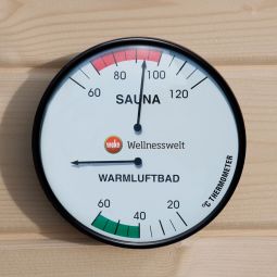 weka Dubbele thermometer voor sauna en warmluchtbad 160 mm doorsnee