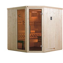 weka Sauna Hoeksauna VARBERG Fichte verschillende maten & deurtypen