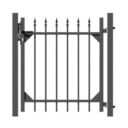 Alberts enkel poort Chaussee antraciet Aluminium, antraciet RAL 7016, 96,5 cm breedte