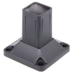 Alberts paaldrager voor schuttingpalen Chaussee en Circle antraciet Anthracietkleurige paaldrager voor stabiele hekmontering, aluminium, diepte uitsparing: 2,9 cm