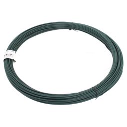 Spandraad groen Stevig draad voor hek- en tuinconstructies, ruwstaal, kunststofbekleed, 3,1 cm draaddikte