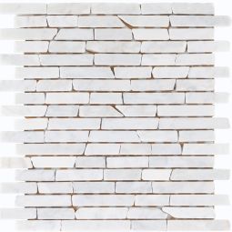 Wellker Natuursteenmozaïek Arauca Marmer Carrara White getromeld 30,5x30,5 cm mozaïektegels Voor binnengebruik geschikt, netweefsel gelijmd