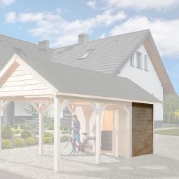 weka zijwand Massivholz voor carport Afmetingen (BxH) 181x205cm, geschikt voor een paalafstand