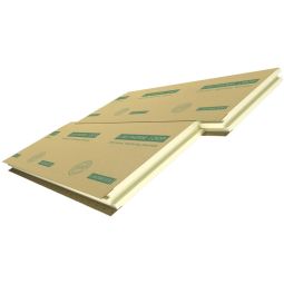 LINITHERM dakisolatie van buiten LOOP PAL N+F dakisolatie Polyurethaan-hardschuim met circa 60% biomassaanteil, aan beide zijden met aluminiumfolie gelamineerd