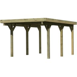 Karibu Enkelvoudige carport Classic afdak verschillende maten, kesseldruckimprägniert, paaldikte 115x115mm