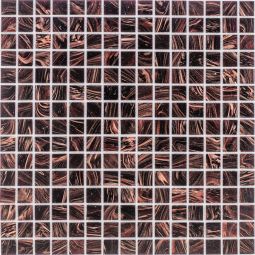 Wellker glasmozaïek koper denkelbruin 32,7x32,7 cm mozaïektegels 4 mm Voor binnengebruik en natte ruimten geschikt