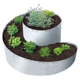 bellissa kruidenspiraal verzinkt kruidenschnecke verhoogde plantenbak kruidenbak Afmetingen: 130x140x80cm (LxBxH), Inhoud 900L