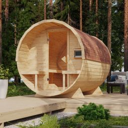 Karibu Vatsauna 2 onbehandeld verschillende varianten, uit 38 mm massief Noord-Europees sparrenhout