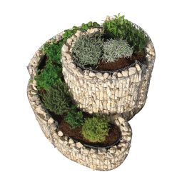 bellissa Steenkorf Kruidenspiraal klein Kruidenbed Kruidenslak Afmetingen: 110x90x60cm (LxBxH), staafdikte 2/2mm, compleet-set