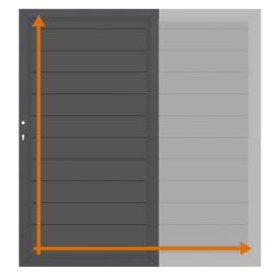 TraumGarten Enkel poort op maat schutting SYSTEEM ALU PLUS Antraciet Op maat gemaakt poort van aluminium, 150x20 mm profielen, poedergecoat, individuele maat & kleur, stabiel, weerbestendig