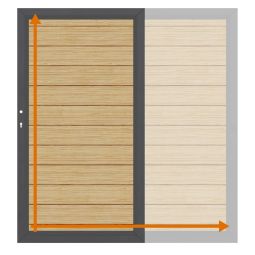 TraumGarten enkel poort op maat schutting SYSTEM ALU PLUS Lork Maatwerkpoort uit aluminium, 150x20 mm profielen, poedergecoat, individuele afmeting & kleur, stabiel, weerbestendig