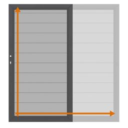 TraumGarten Enkelhek op maat schutting SYSTEEM ALU PLUS Zilver Maatwerk poort uit aluminium, 150x20 mm-profielen, poedergecoat, individuele afmeting en kleur, stabiel, weerbestendig