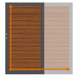 TraumGarten Enkele poort op maat Schutting SYSTEEM ALU XL Bamboe Op maat gemaakte aluminium poort, 300x20 mm profielen, poedergecoat, flexibel in maat en kleur, robuust en onderhoudsvriendelijk