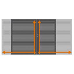 TraumGarten Dubbel poort op maat schutting SYSTEEM RHOMBUS Antraciet Weerbestendige roestvrijstalen frame met uitgeschuimde ruitprofielen uit aluminium, gefabriceerd op maatwerk