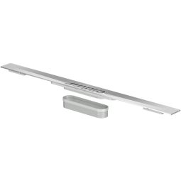 ACO ShowerDrain S+ douchegoot afdekking Stripes roestvrijstaal zilver Het douchegootprofiel met lengtegradiënt en dwarsgradiënt in elegant design uit RVS