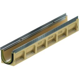 ACO Drain Multiline Seal in V100 afvoergoot met hellingsbodem Belastbare polymerbetondakgoot met geïntegreerde helling voor veilige waterafvoer, verschillende varianten