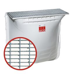 ACO Therm lichtschacht compleet-set 1250x1000x400 mm maaswijdte 30/10 mm incl. rooster en bevestigingsset