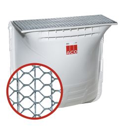 ACO Therm Lichtschacht compleetset 1000x600x400 mm uitgebreid metaalrooster incl. rooster en bevestigingsset