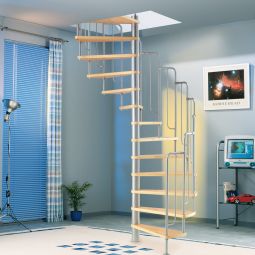 DOLLE spiltrap Barcelona wenteltrap incl. leuning, geschooshoogte 229 - 291 cm