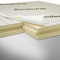 Bauder dakisolatie van buiten BauderPIR SDS WLS 027 polyurethaanschuim dakisolatie met mineraalvlies bekleed, diffusiedoorlatend