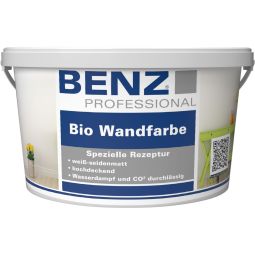BENZ PROFESSIONAL Bio muurverf zijdeglans wit oplosmiddelvrij en vochtdoorlatend
