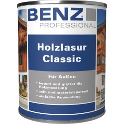 BENZ PROFESSIONAL Houtbeits Classic Houtbescherming Klassieke weerbeveiliging met natuurlijk houtlook, verschillende kleuren, voor weersbelaste hout in buitengebied