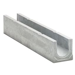 BIRCOplus afvoergoot met binnenafloop Afvoergoot met nominale breedte 100mm, vorstbestendig en zoutbestendig beton, gemakkelijke handhabung, 0,5% helling