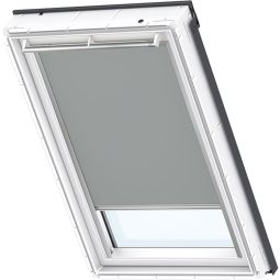 VELUX Verduisteringsrolgordijn Uni Grijs 0705 lichtdicht, geschikt voor verschillende VELUX-dakramen