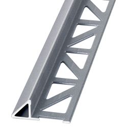 BLANKE Tegelprofiel Driehoekprofiel Aluminium Roestvrijstaalmetallic 14mm Lengte 2,5m, afgewinkeld afwerkingsprofiel voor tegels