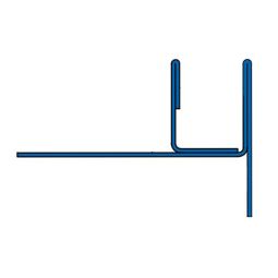 BLANKE tegelprofiel hellingwig AQUA-KEIL GLAS roestvrijstaal geborsteld 980x34mm voor opname van glazen douchewanden op hellingsoppervlakken, aanslag links of rechts