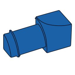 BLANKE Tegelsprofiel Kwartcirkel-profiel Binnenhoek Aluminium Zilver mat 10mm voor nauwkeurige hoekafwerking