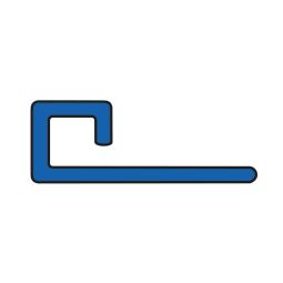 BLANKE Tegelprofielbalk CUBELINE Aluminium Zwart mat 12,5mm Lengte 2,5m, speciaal voor decoratieve en nauwkeurige hoekafwerkingen